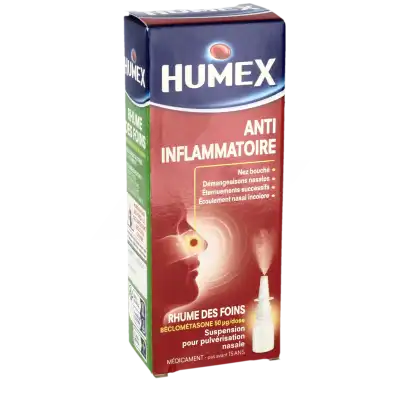 HUMEX RHUME DES FOINS A LA BECLOMETASONE 50 microgrammes/dose, suspension pour pulvérisation nasale en flacon