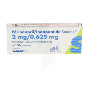 Perindopril/indapamide Sandoz 2 Mg/0,625 Mg, Comprimé