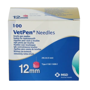 Vetpen Needles - Aiguilles Pour Stylo à Insuline Pour Chien 12mm 29g- X100v