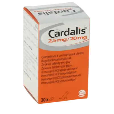 CARDALIS 2,5 MG/20 MG COMPRIMES A CROQUER POUR CHIENS, Comprimé