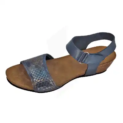 Gibaud - Sandales Camelea Bleu Métallique - Taille 39 à CHAMPAGNOLE