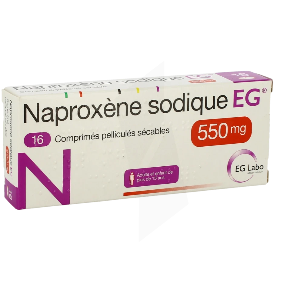 Naproxene Sodique Eg 550 Mg, Comprimé Pelliculé Sécable