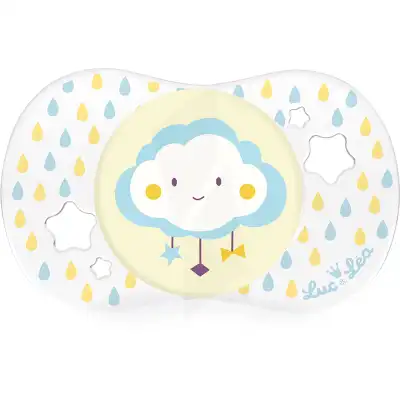 Luc Et Lea Sucette Physiologique 0-6mois Nuage/doudou à Harly