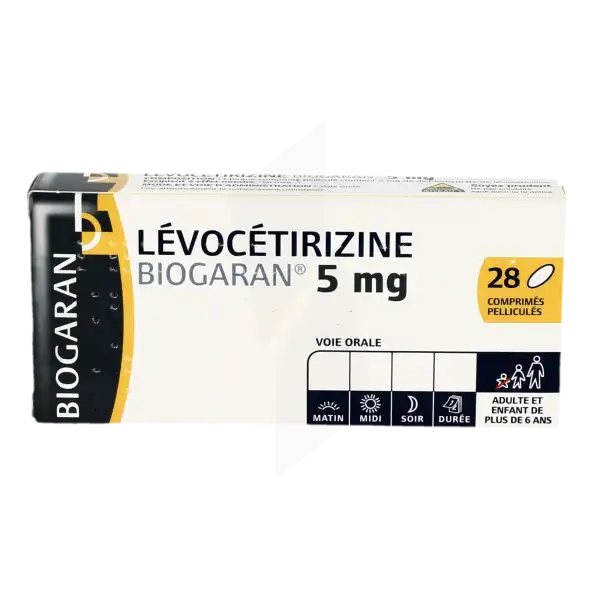 Levocetirizine Biogaran 5 Mg, Comprimé Pelliculé