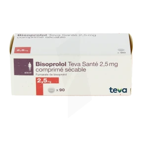 Bisoprolol Teva Sante 2,5 Mg, Comprimé Sécable