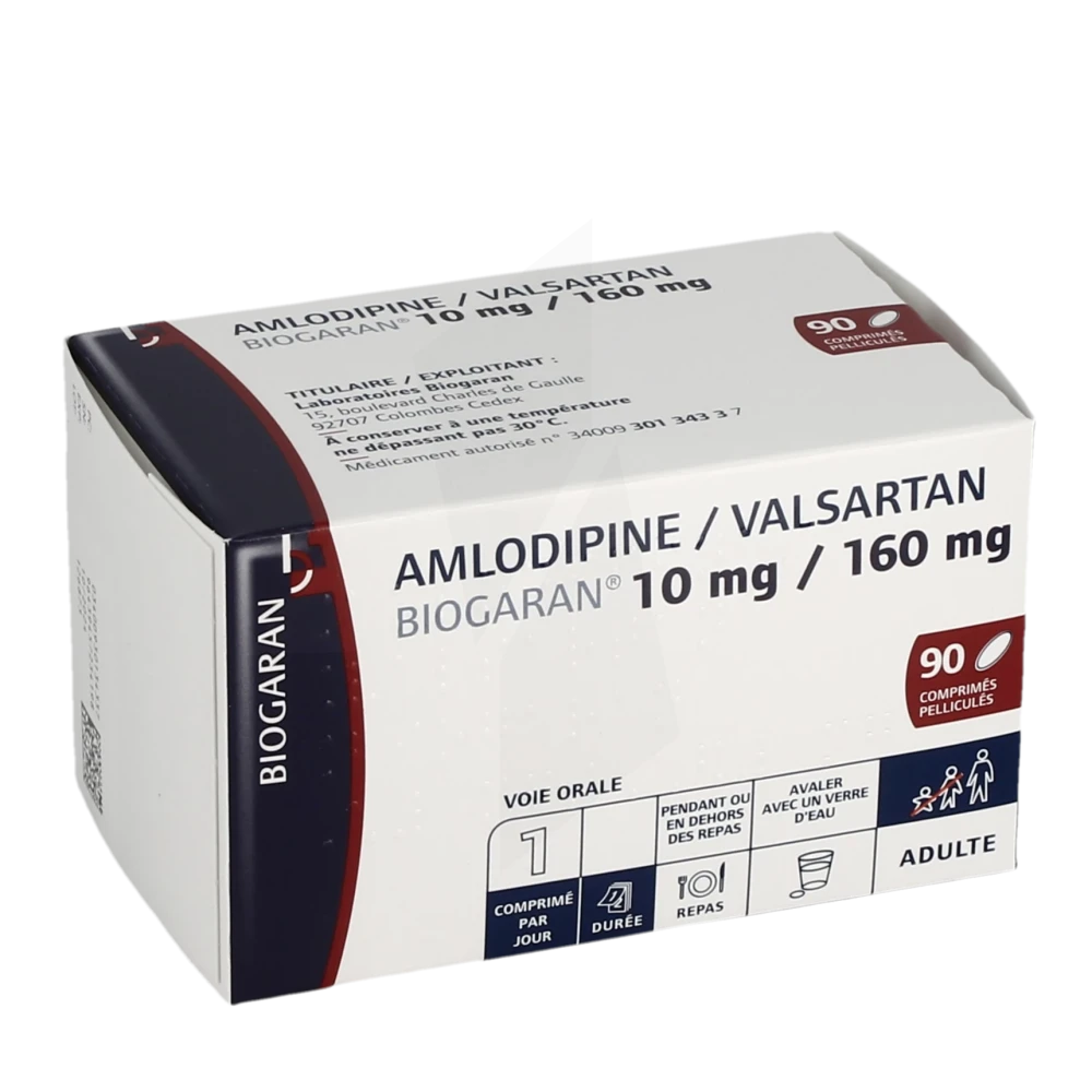 Amlodipine/valsartan Biogaran 10 Mg/160 Mg, Comprimé Pelliculé