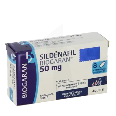 SILDENAFIL BIOGARAN 50 mg, comprimé pelliculé