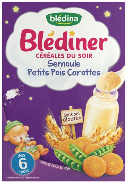 Bledina blediner carotte petit pois 2x25cl (Bledina)