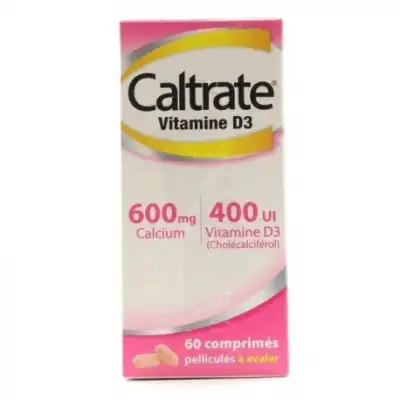 Caltrate Vitamine D3 600 Mg/400 Ui, Comprimé Pelliculé à BOURG-SAINT-MAURICE