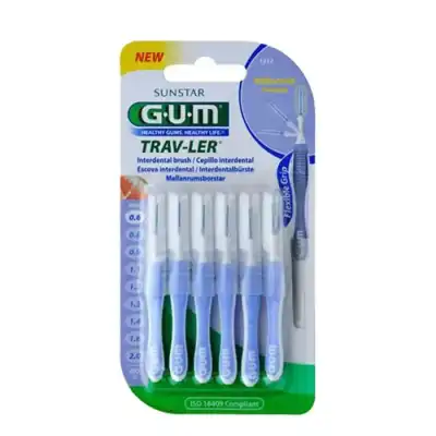 Gum Travler Brossette Inter-dentaire De Voyage 0,6mm B/6 à VANDOEUVRE-LES-NANCY