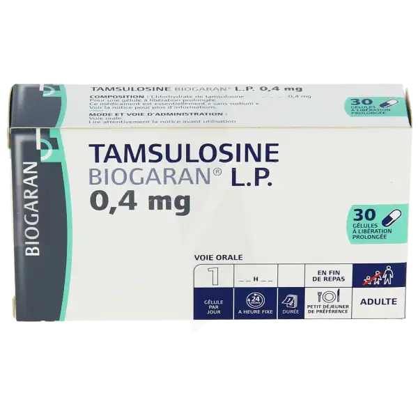 Tamsulosine Biogaran L.p. 0,4 Mg, Gélule à Libération Prolongée