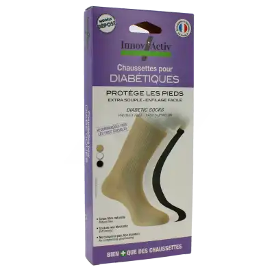 Innov'activ Chaussettes Pour Diabétiques Noir Pointure 35-37 à Gradignan