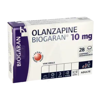 OLANZAPINE BIOGARAN 10 mg, comprimé orodispersible