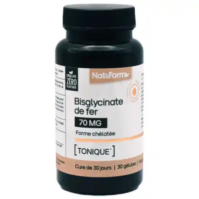 Nat&form Nutraceutique Premium Bisglycinate De Fer Gél B/30 à Miraumont
