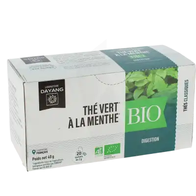 Thé Vert à La Menthe Bio (20) à PODENSAC