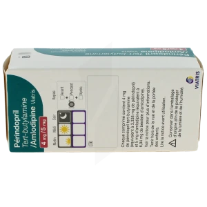 Perindopril Tert-butylamine/amlodipine Viatris 4 Mg/5 Mg, Comprimé