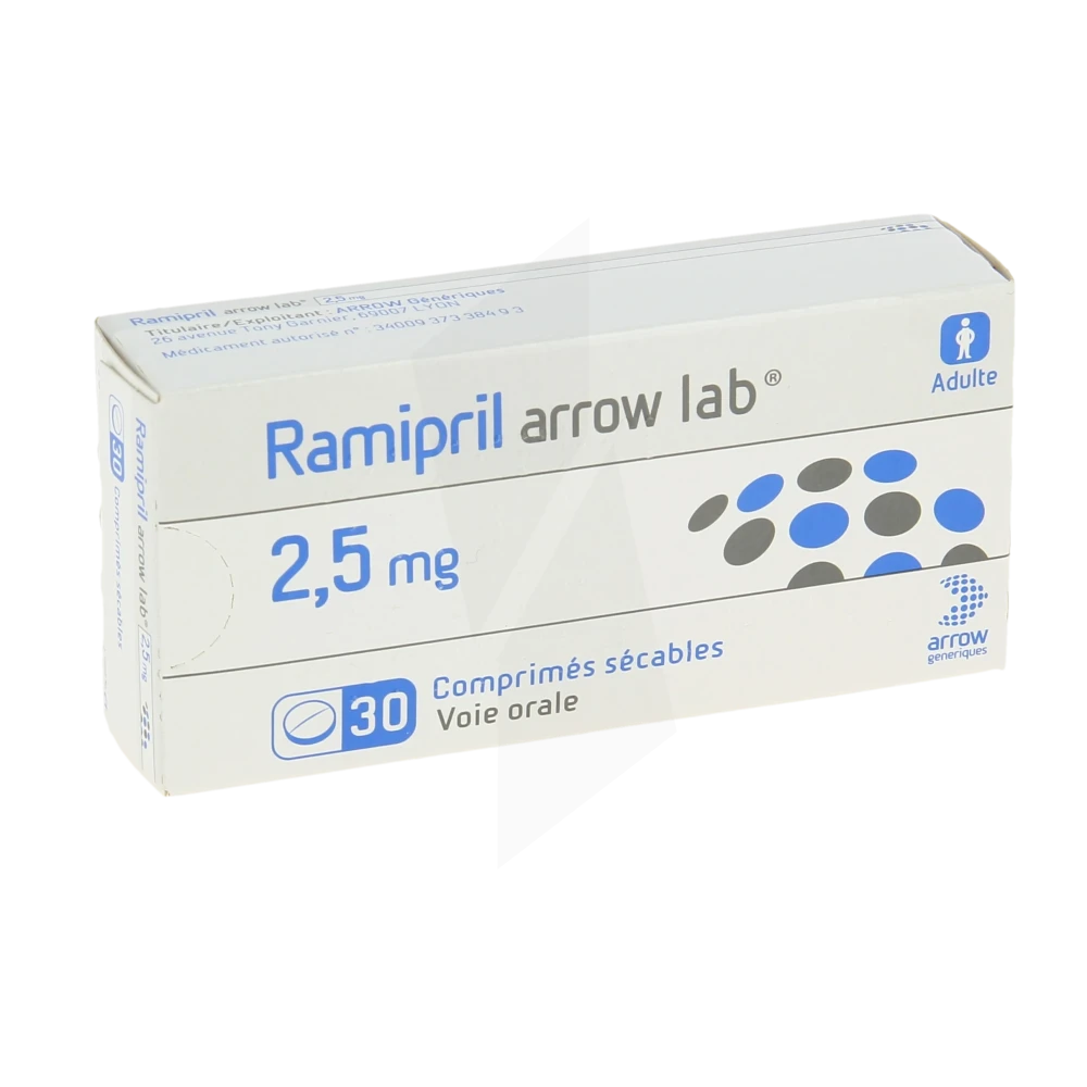Ramipril Arrow Lab 2,5 Mg, Comprimé Sécable