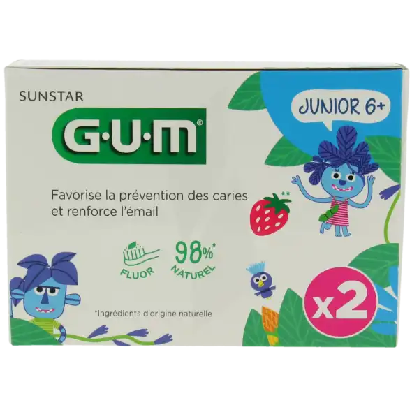 Gum Junior Gel Dentifrice 6ans+ 2t/50ml