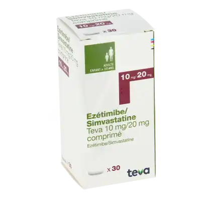 Ezetimibe/simvastatine Teva 10 Mg/20 Mg, Comprimé à CHAMPAGNOLE