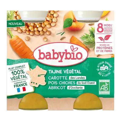 Babybio Alimentation infantile Tajine de légumes 2Pots/200g