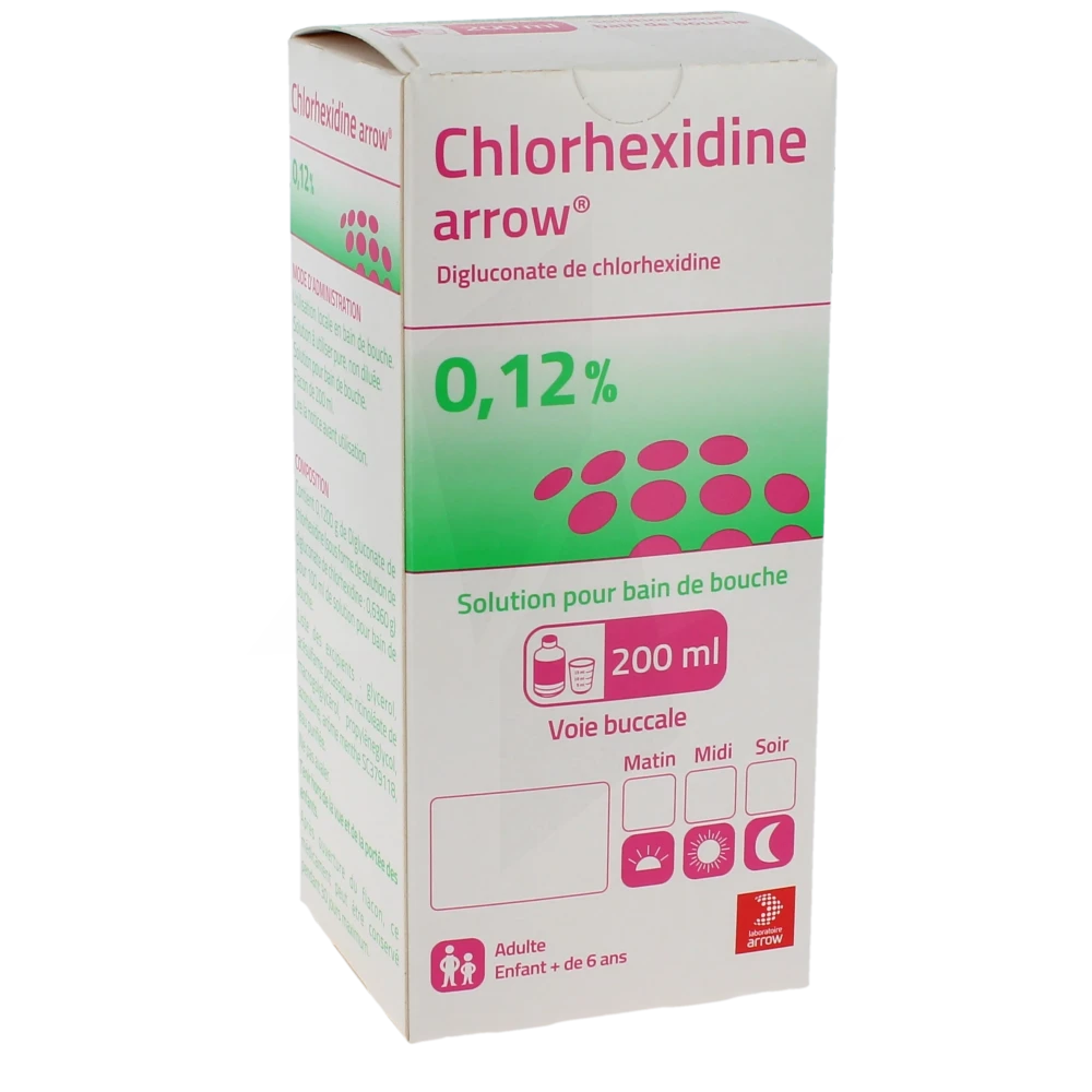 Chlorhexidine Arrow 0,12 %, Solution Pour Bain De Bouche