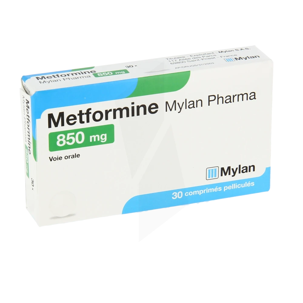 Metformine Viatris 850 Mg, Comprimé Pelliculé