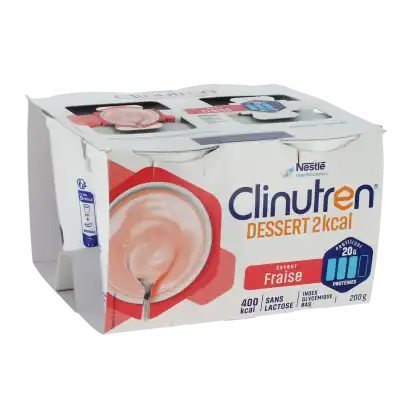 Clinutren Dessert 2.0 Kcal Nutriment Fraise 4 Cups/200g à RIVIÈRE-PILOTE