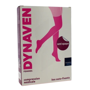 Sigvaris Dynaven Semi-opaque Bas Auto-fixants Classe 2 Femme Beige Normal S