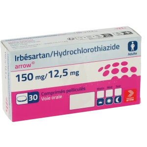 Irbesartan/hydrochlorothiazide Arrow 150 Mg/12,5 Mg, Comprimé Pelliculé