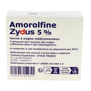 Amorolfine Zydus 5 %, Vernis à Ongles Médicamenteux