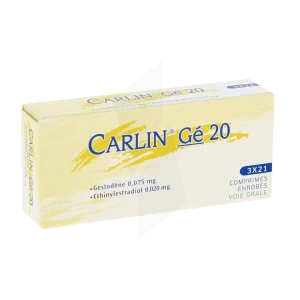 Carlin 75 Microgrammes/20 Microgrammes, Comprimé Enrobé