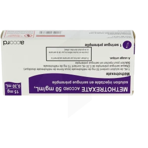 Methotrexate Accord 50 Mg/ml, Solution Injectable En Seringue Préremplie