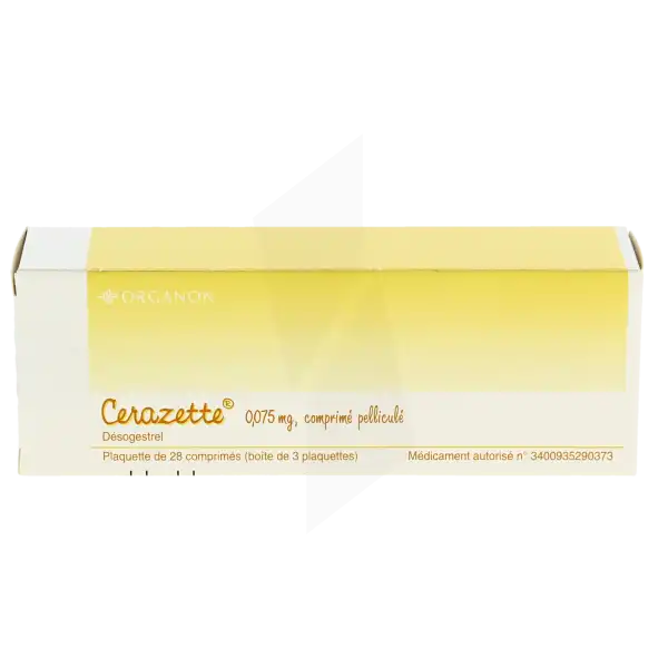Cerazette 0,075 Mg, Comprimé Pelliculé