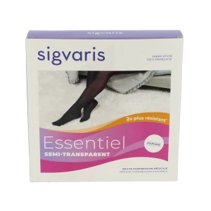 Sigvaris Essentiel Semi-transparent Bas Auto-fixants  Femme Classe 2 Naturel Medium Long