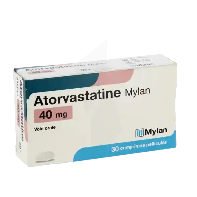 Atorvastatine Viatris 40 Mg, Comprimé Pelliculé à La Ricamarie