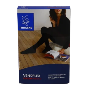 Venoflex Kokoon Absolu 2 Chaussette Mollet + Femme Noir T2n