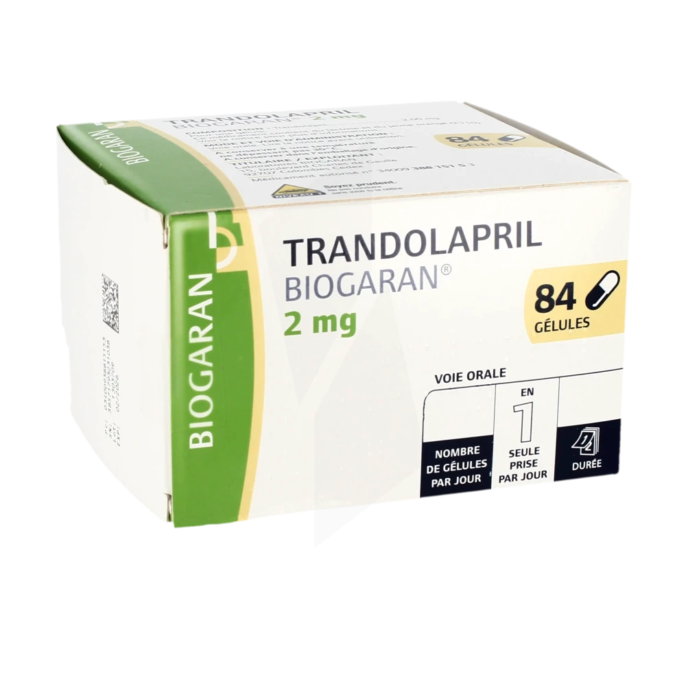 Trandolapril Biogaran 2 Mg, Gélule