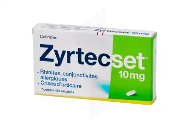 ZYRTECSET 10 mg, comprimé pelliculé sécable