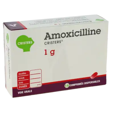 AMOXICILLINE CRISTERS 1 g, comprimé dispersible