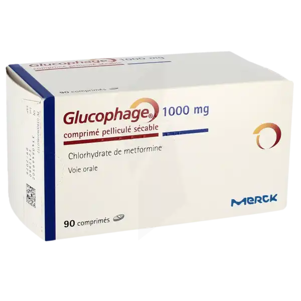 Glucophage 1000 Mg, Comprimé Pelliculé Sécable