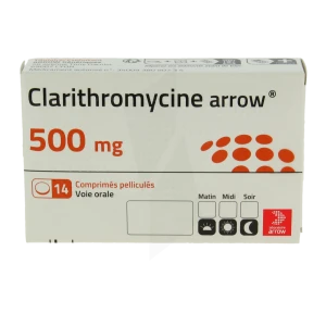 Clarithromycine Arrow 500 Mg, Comprimé Pelliculé