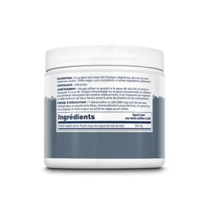 Solaray Charbon Végétal Activé De Coques De Noix De Coco Poudre Pot/150g