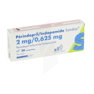 Perindopril/indapamide Sandoz 2 Mg/0,625 Mg, Comprimé