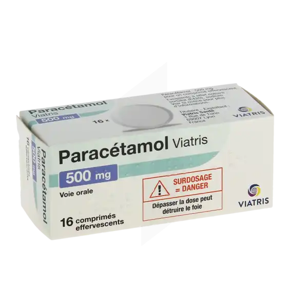 Paracetamol Viatris 500 Mg, Comprimé Effervescent