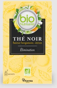 Bionutrisanté Thé Noir élimination Saveur Bergamote Citron