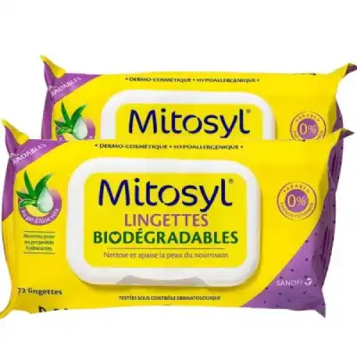 Mitosyl Lingette Biodégradable Pour Le Change 2 Sachet/72 à SOUMOULOU