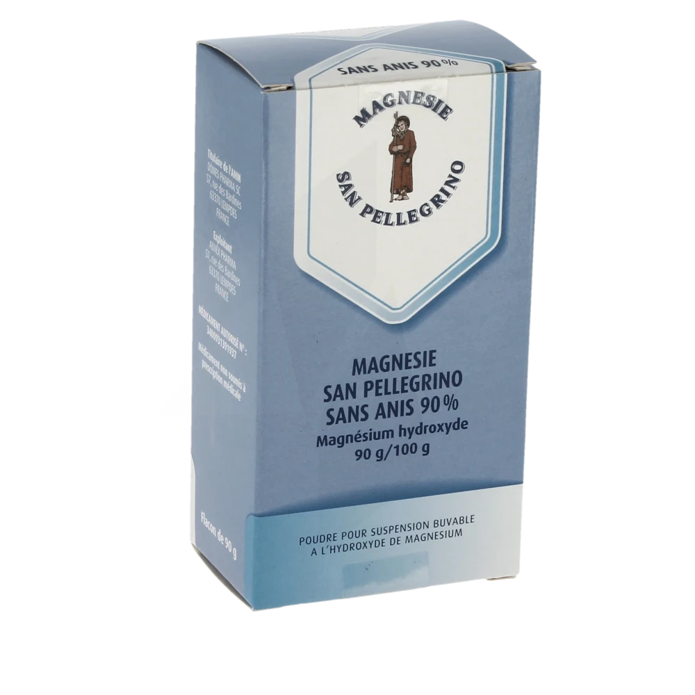 meSoigner - Magnesie San Pellegrino Sans Anis 90 Pour Cent, Poudre Pour  Suspension Buvable (Magnésium hydroxyde)