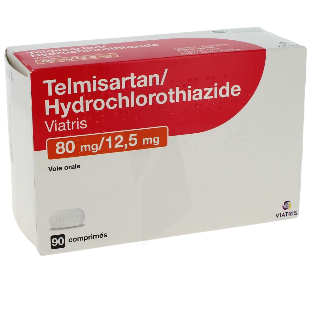 Telmisartan/hydrochlorothiazide Viatris 80 Mg/12,5 Mg, Comprimé
