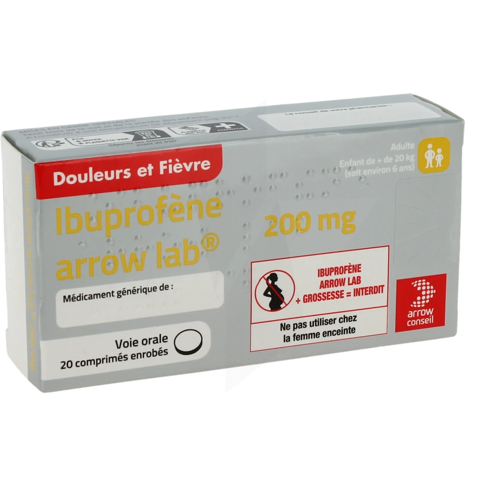 Ibuprofene Arrow Lab 200 Mg, Comprimé Enrobé
