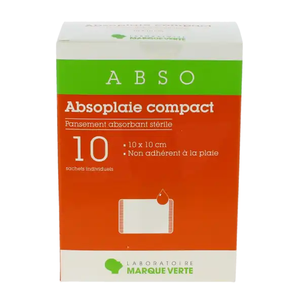 Absoplaie Compact Pans Abs Non-adh 10x10  Boîte De 10